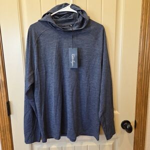 Walter Hagen Mens Lightweight Hoodie in Indigo Navy Size Medium Golf Activewear